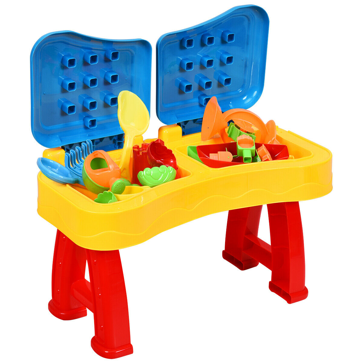 Kids Sand and Water Table Toddler 2 in 1 Beach Toy Set