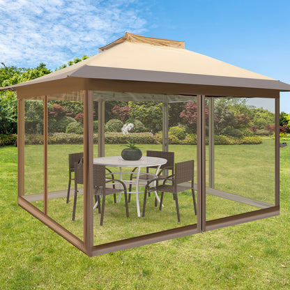 Pop up Gazebo with Vented Top and Portable Canopy Shelter-with Mesh Netting