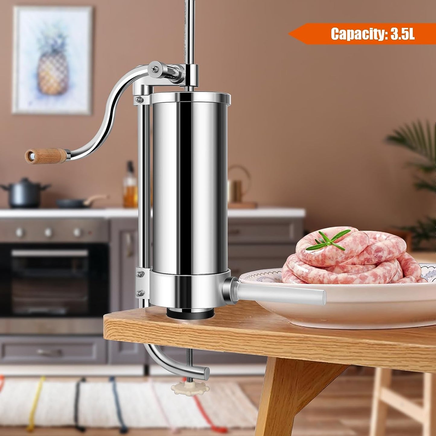 3.5L 4 Tubes Sausage Stuffer Machine