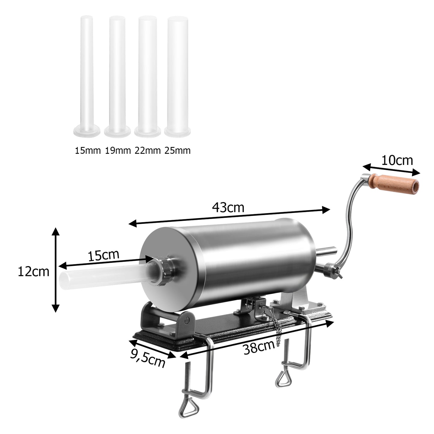 3.6L Horizontal Sausage Stuffer with Four Stuffing Tubes