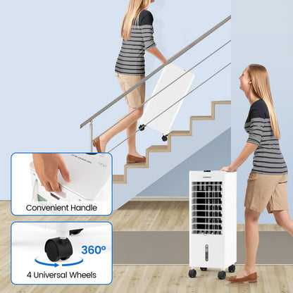 3 Speed Evaporative Air Cooler with Sleep Mode and 3 Wind Mode-White