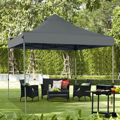 3m x 3m Pop Up Canopy Tent Commercial Instant Shelter-Grey