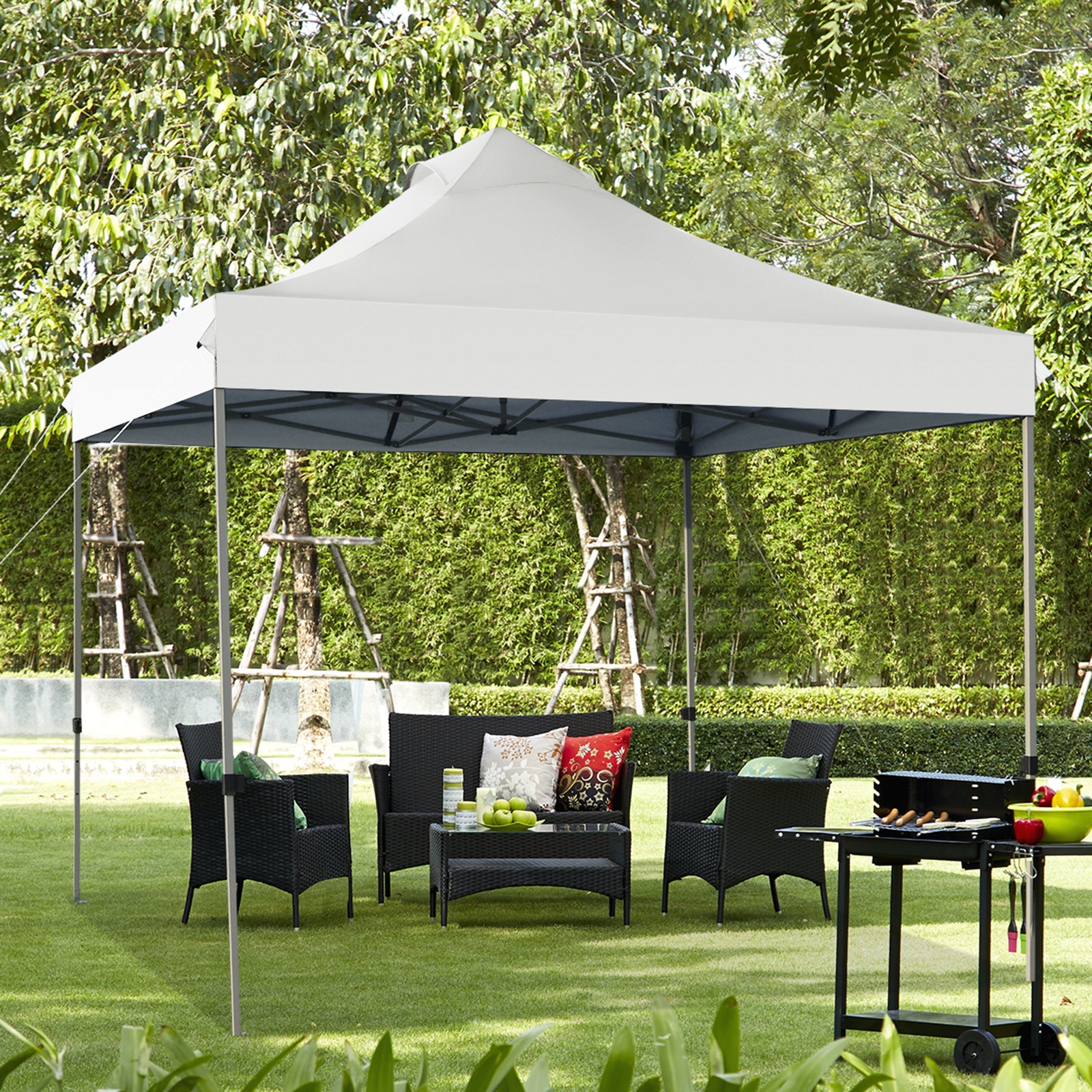 3m x 3m Pop Up Canopy Tent Commercial Instant Shelter-White