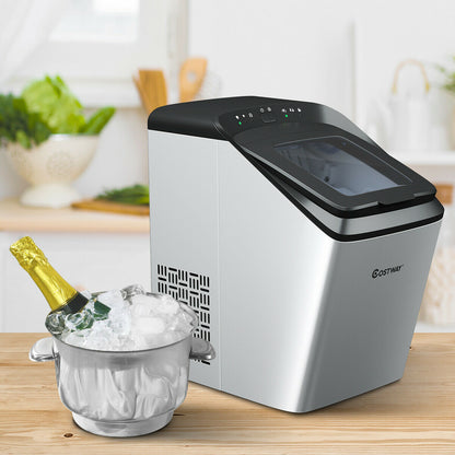 Automatic Ice Cube Making Machine with Ice Scoop and Basket