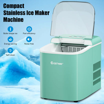 2.1L Automatic Electric Ice Cube Maker Counter Top-Green