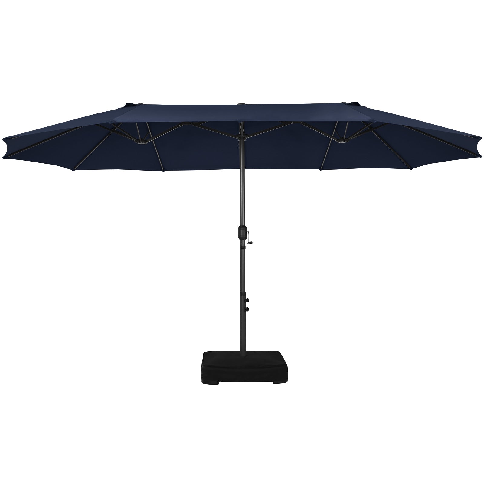 450CM Double Sided Outdoor Umbrella Twin Size with Crank Handle-Navy