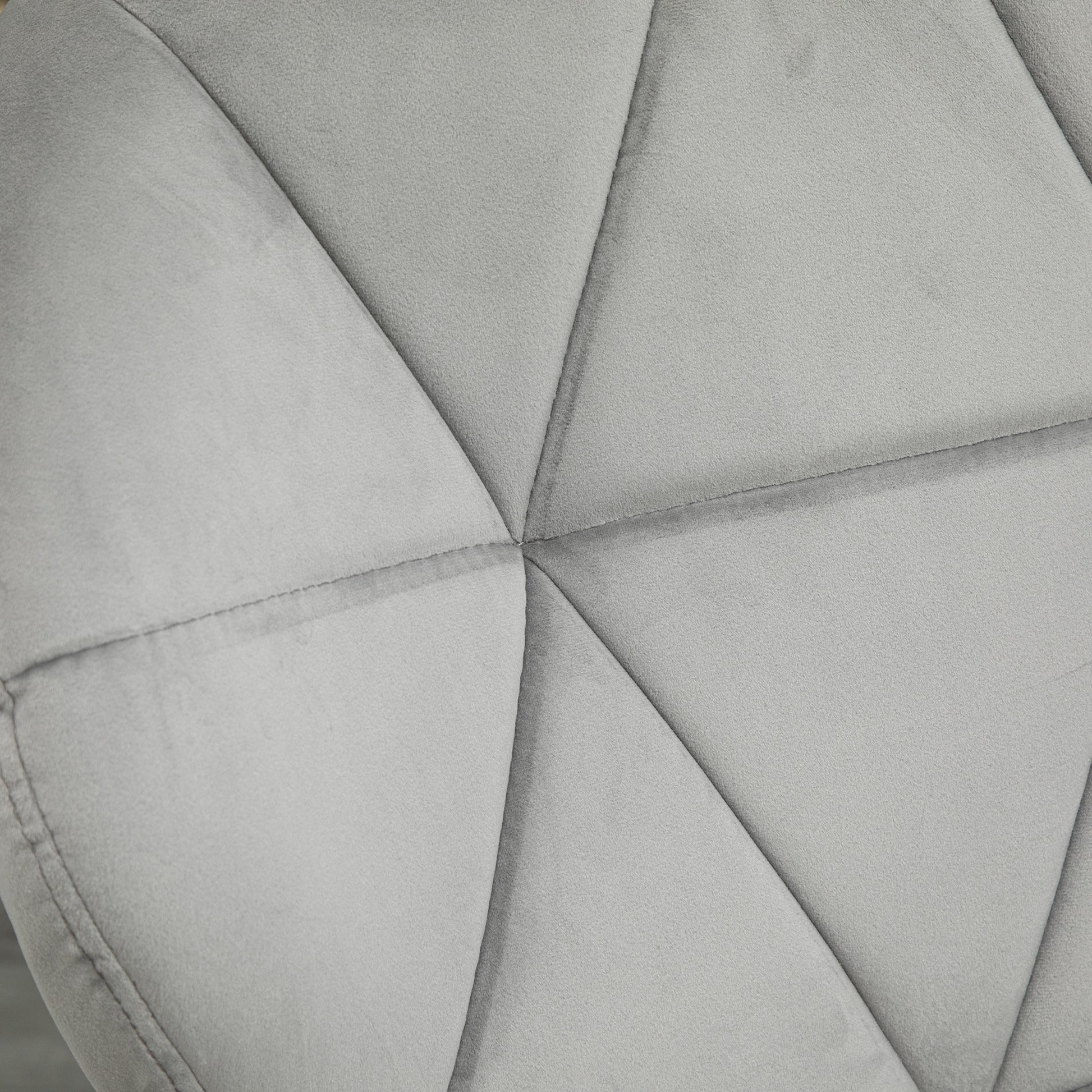 HOMCOM Bar Stool Set of 2 Fabric Adjustable Height Armless Upholstered Counter Chairs with Swivel Seat, Light Grey