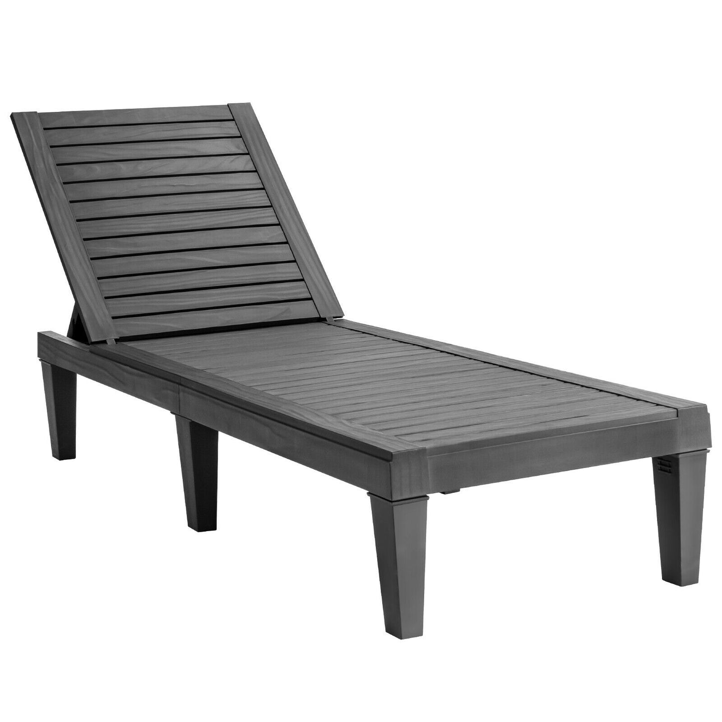 Adjustable Recliner Lounger Beach-Black