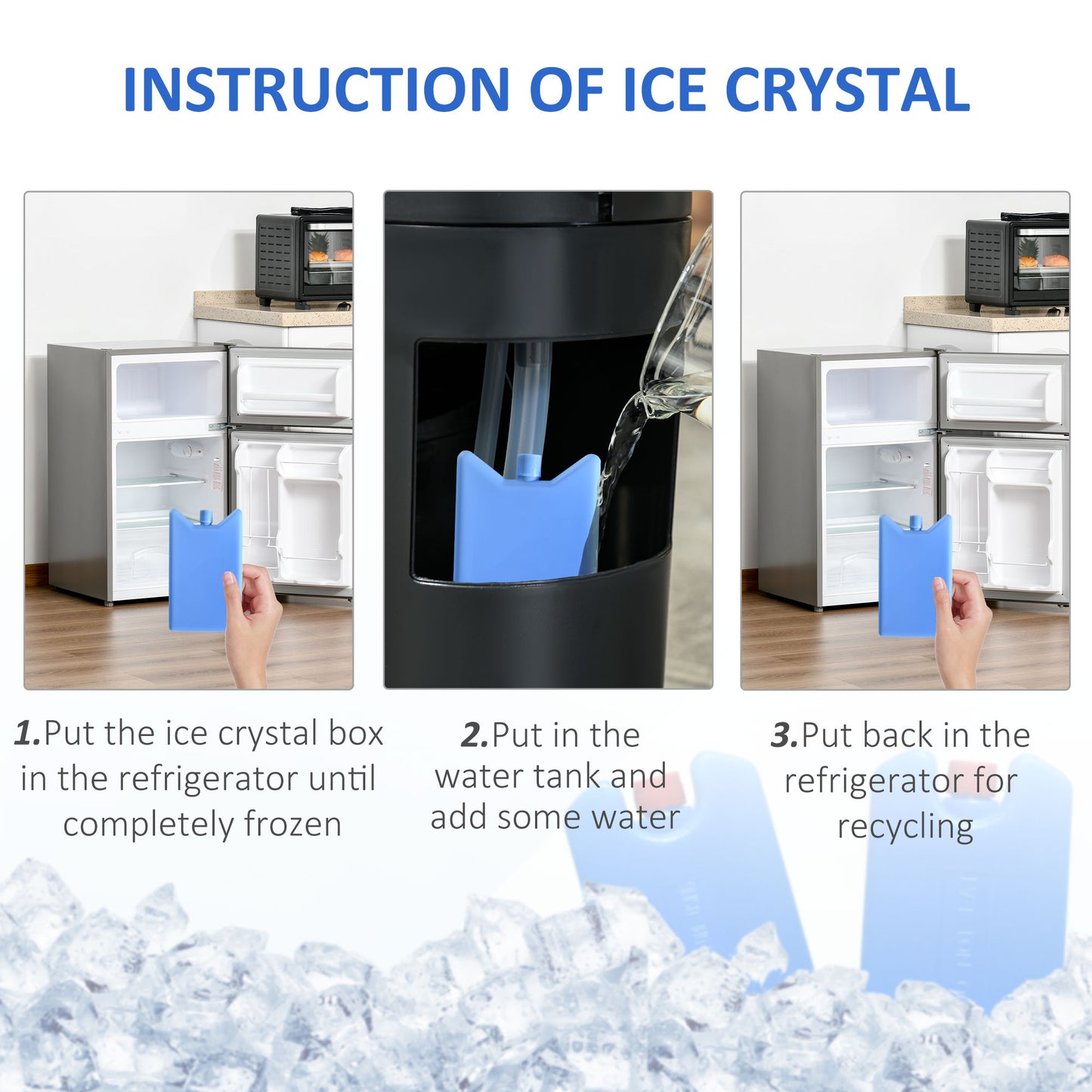 HOMCOM 42" Ice Cooling Tower Fan, Water Conditioner Evaporative Air Cooler Unit with 4 Modes, 3 Speed, Remote Control, Oscillating for Bedroom, Black