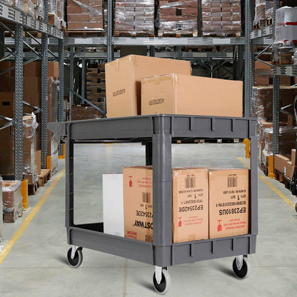 Large 2 Tier Heavy Duty Plastic Service Trolley