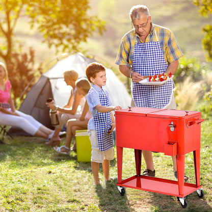 76 litre Outdoor Ice Chest Cooler Trolley