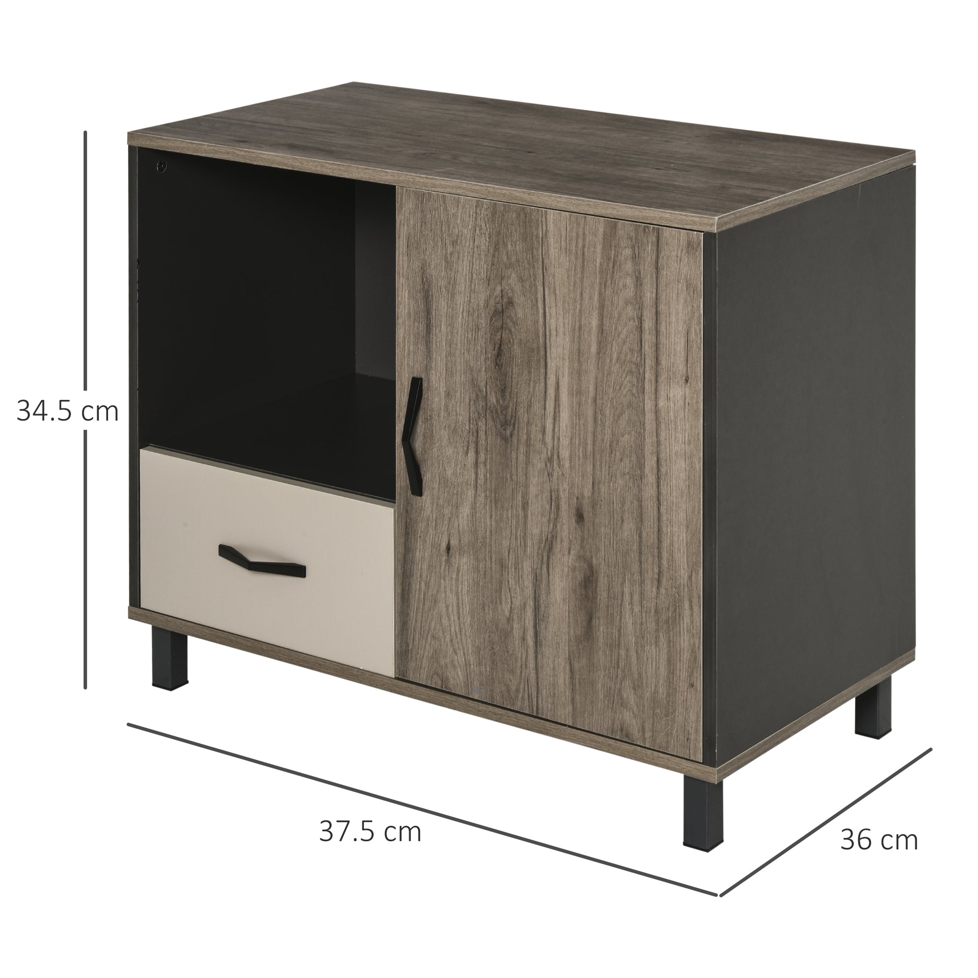 HOMCOM File Cabinet Storage Sideboard Floor Standing Cupboard w/ Drawer Shelves Office Furniture