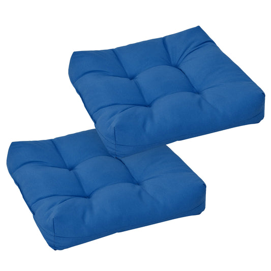 2 Pieces 50 x 50 cm Seat Cushions for Indoor and Outdoor-Navy