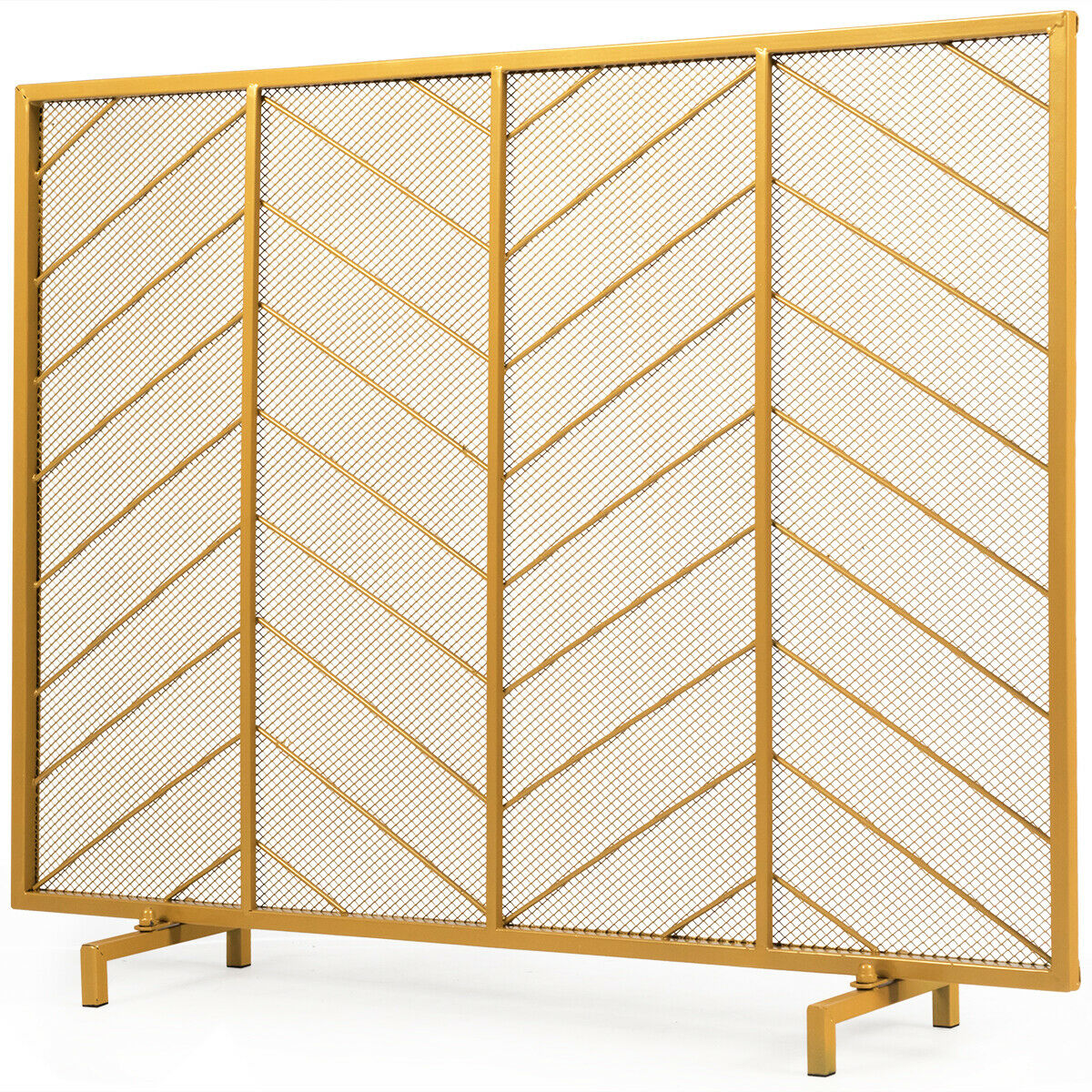 Freestanding Fireguard / Fire Screen in Gold