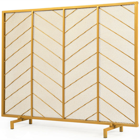 Freestanding Fireguard / Fire Screen in Gold
