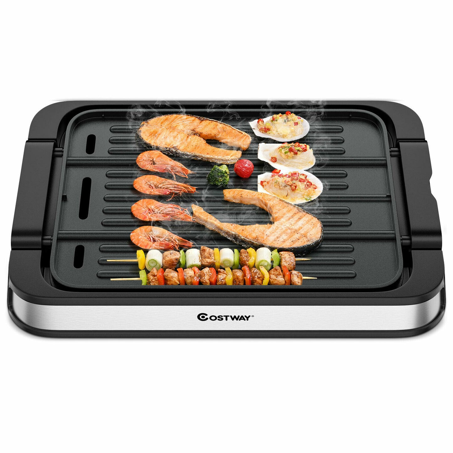 Large Electric Griddle with a Non-stick Reversible Plate
