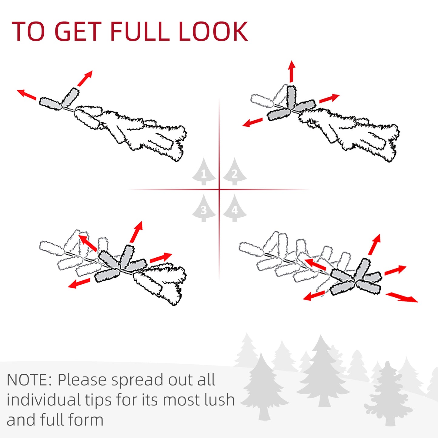 HOMCOM 1.8m Artificial Christmas Tree Pine Tree W/Plastic Stand-Green