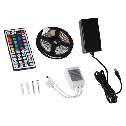 HOMCOM Wall Mount TV Stand with 20 Colors LED Lights, Remote Control, High Gloss Entertainment Center Media Console with Storage Compartments