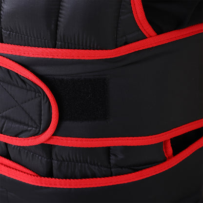 HOMCOM 20kg Metal Sand Weight Adjustable Unisex Trainer Vest Black/Red