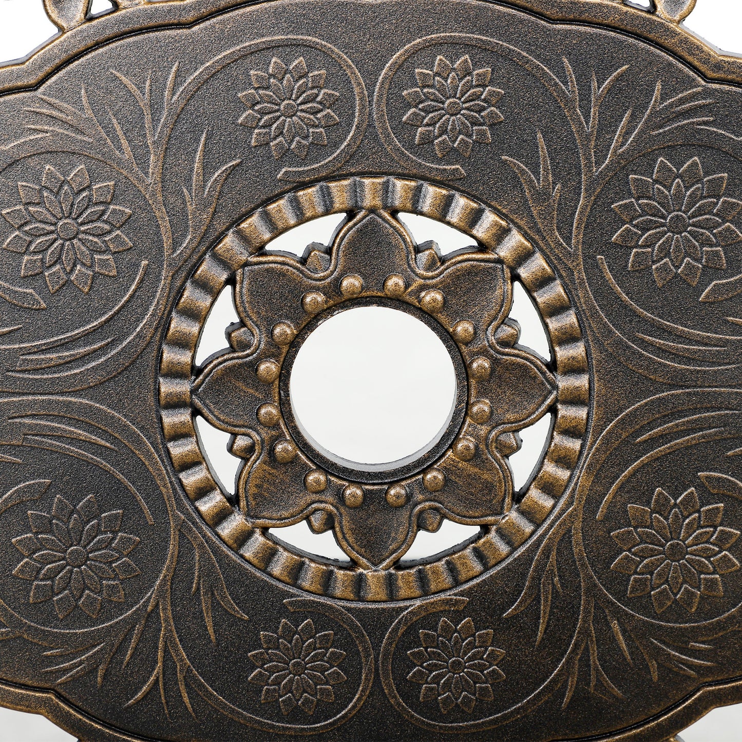 Outsunny Seven-Piece Cast Aluminium Garden Dining Set - Bronze Tone