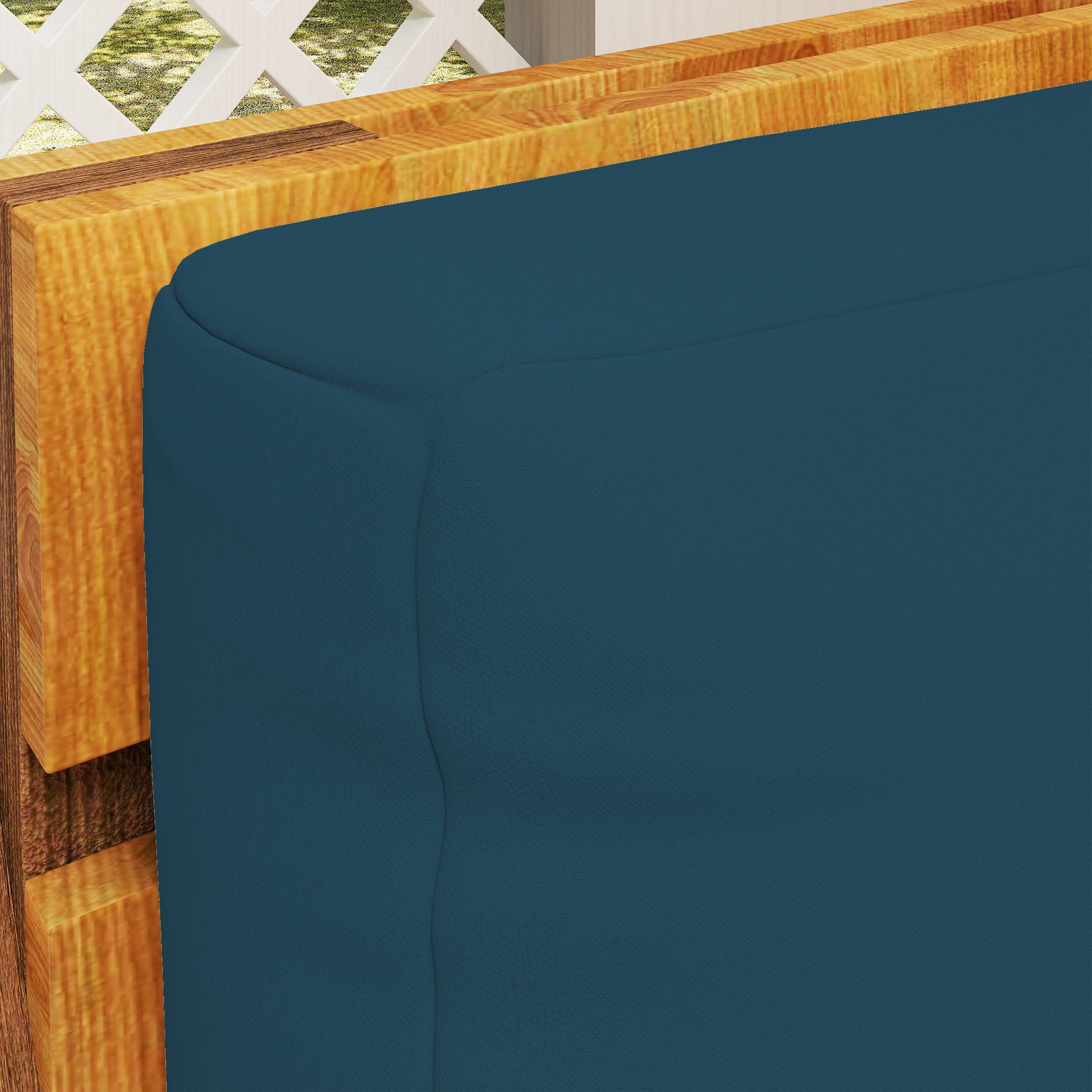 Outsunny Two Piece Seat Pallet and Back Cushions - Navy Blue