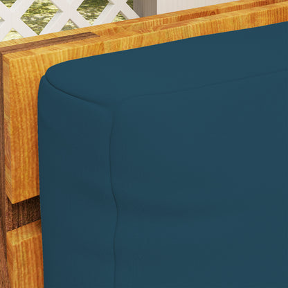 Outsunny Two Piece Seat Pallet and Back Cushions - Navy Blue
