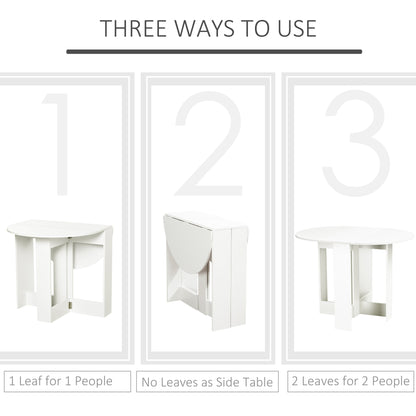 HOMCOM Folding Drop Leaf Dining Table Foldable Bar Table for Small Kitchen,Dining Room