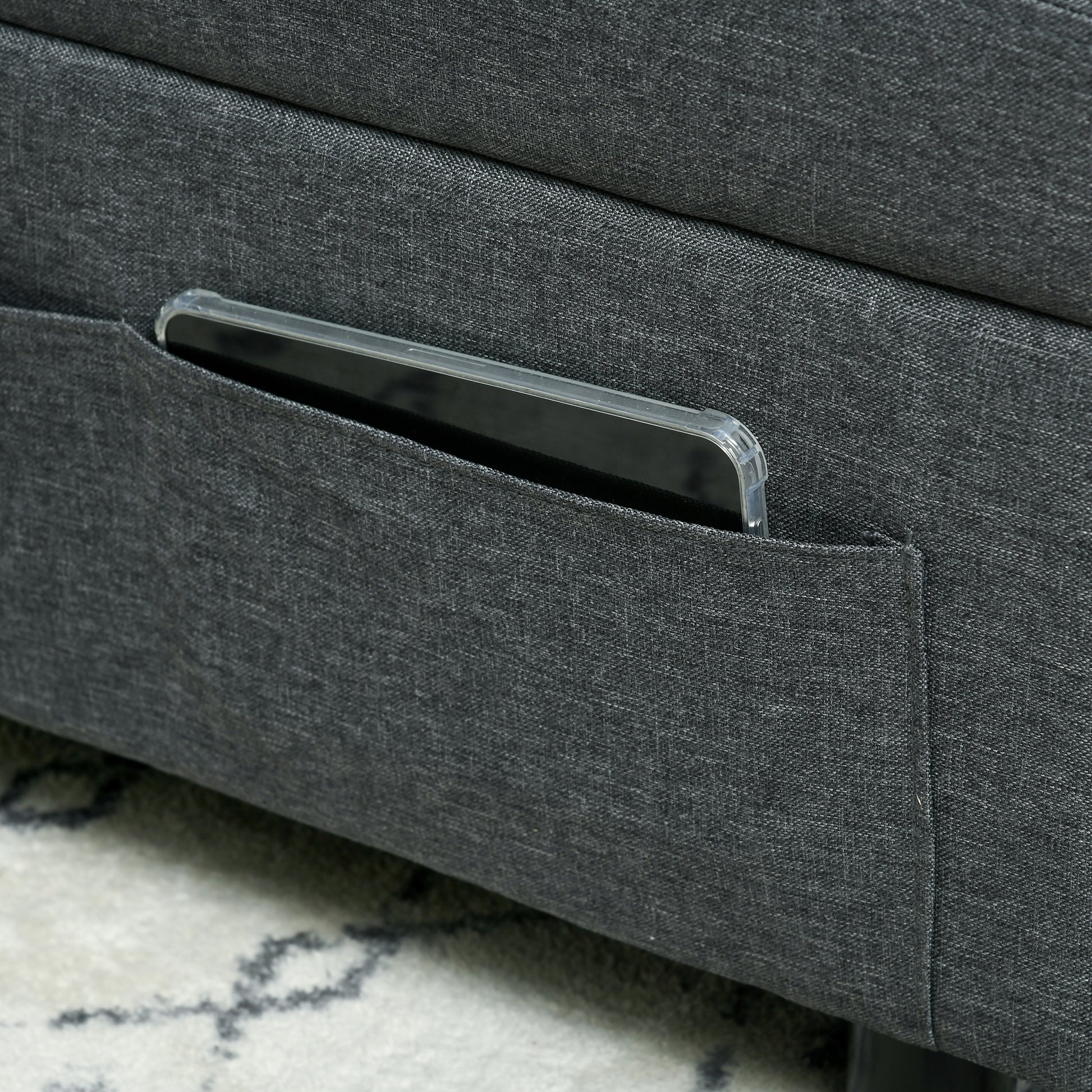 HOMCOM Convertible Chair Bed w/ Padding Seat, 3-in-1 Multi-Functional Sleeper Chair Bed, Recliner w/ Adjustable Backrest, Wheels and Pillow, Grey