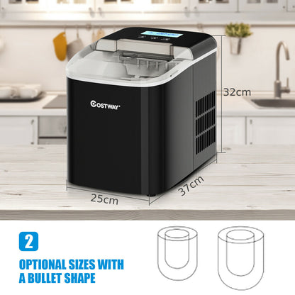 2.1L Automatic Electric Ice Cube Maker Counter Top-Black