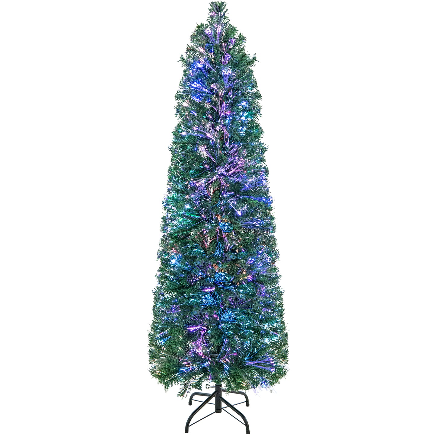 5/6 Feet Fiber Optic Artificial Christmas Tree with Branch Tips-5 ft