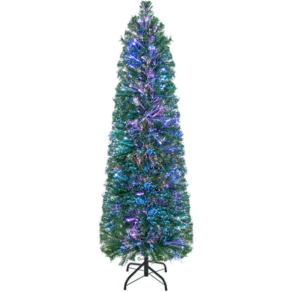 5/6 Feet Fiber Optic Artificial Christmas Tree with Branch Tips-5 ft