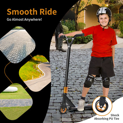 Pro Stunt Scooter with 2 Wheels for Kids Children and Adults-Black