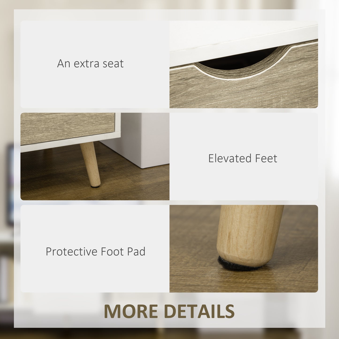 HOMCOM TV Unit Cabinet for TVs up to 50 Inches, TV Stand with Storage Cabinets and Drawer for Living Room and Bedroom, Grey