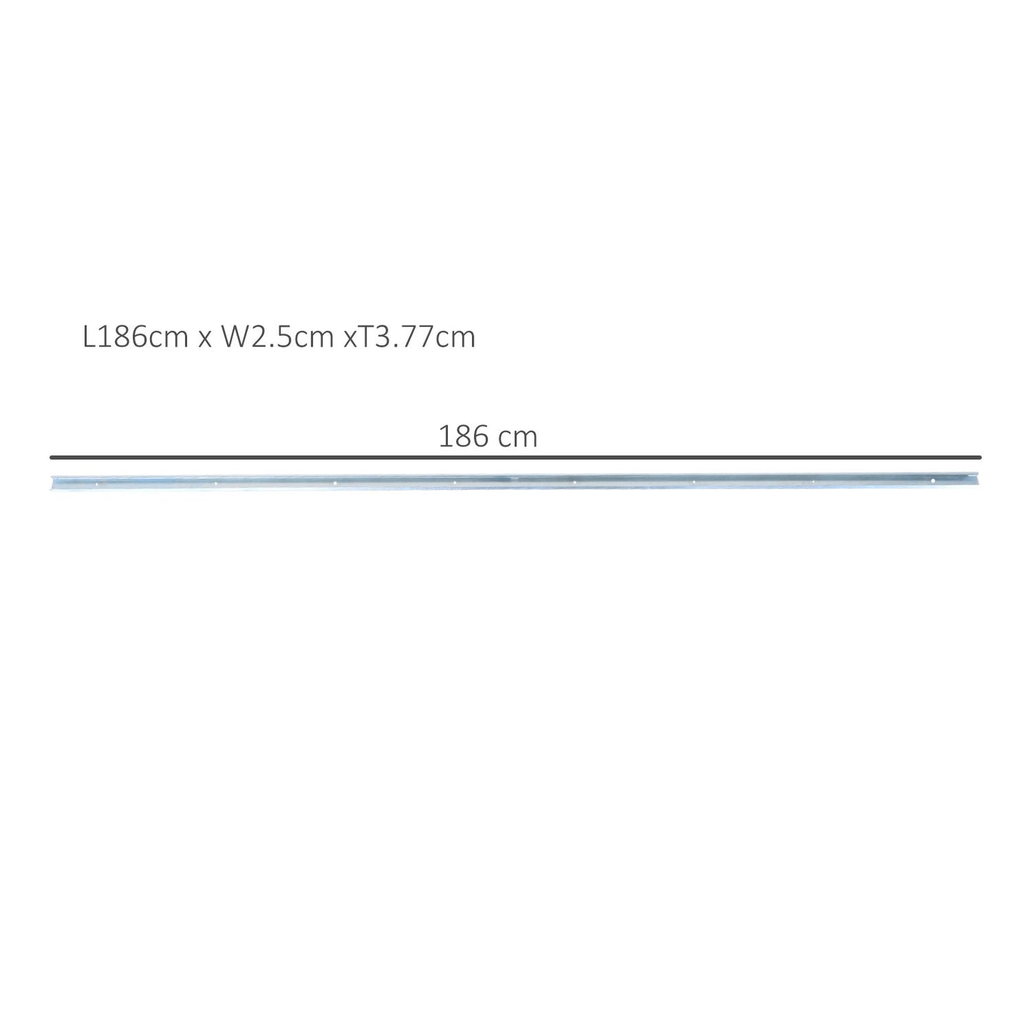 HOMCOM Modern Sliding Barn Door Closet Hardware Track Kit Track System Unit for Single Wooden Door 6FT /1860mm by HOMCOM