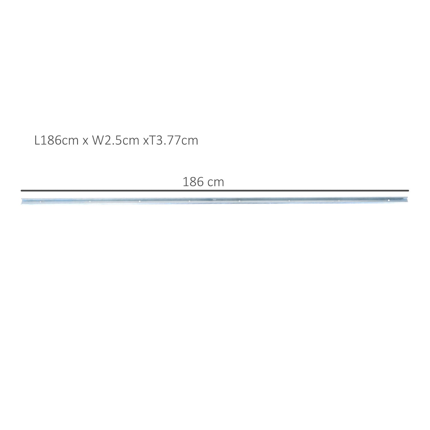 HOMCOM Modern Sliding Barn Door Closet Hardware Track Kit Track System Unit for Single Wooden Door 6FT /1860mm by HOMCOM