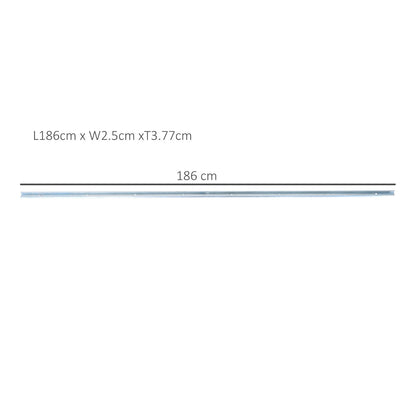 HOMCOM Modern Sliding Barn Door Closet Hardware Track Kit Track System Unit for Single Wooden Door 6FT /1860mm by HOMCOM