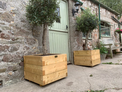 150 x 30 Garden Planters | Devonshire Planter | Wooden Planters | Bespokeoutdoor | Wooden Trough Planters