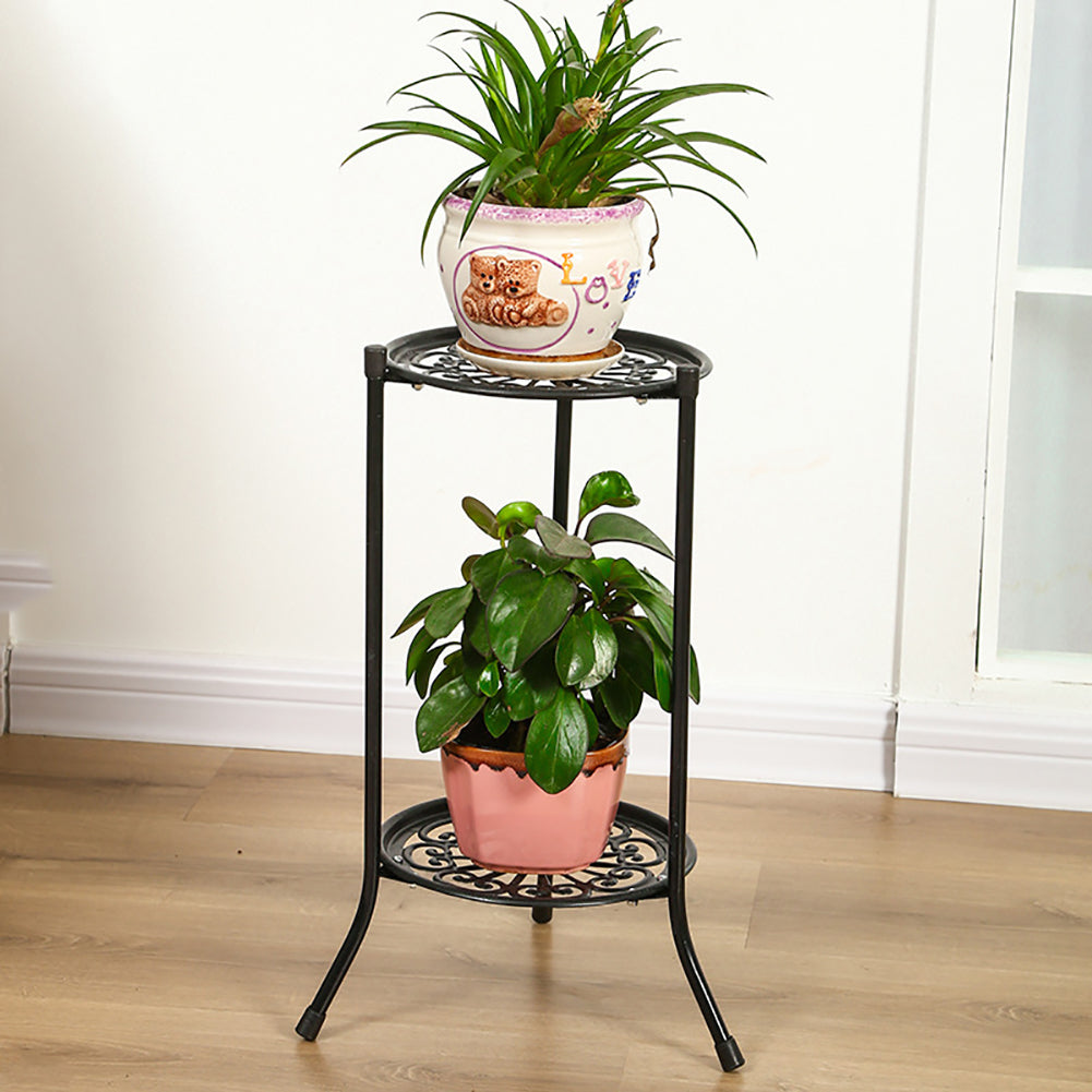 Vintage 2 Tier Metal Plant Display Stand