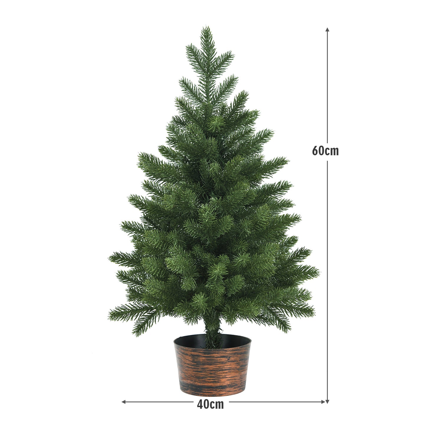 60cm Tabletop Artificial Christmas Tree Mini-Sized Decoration for Christmas