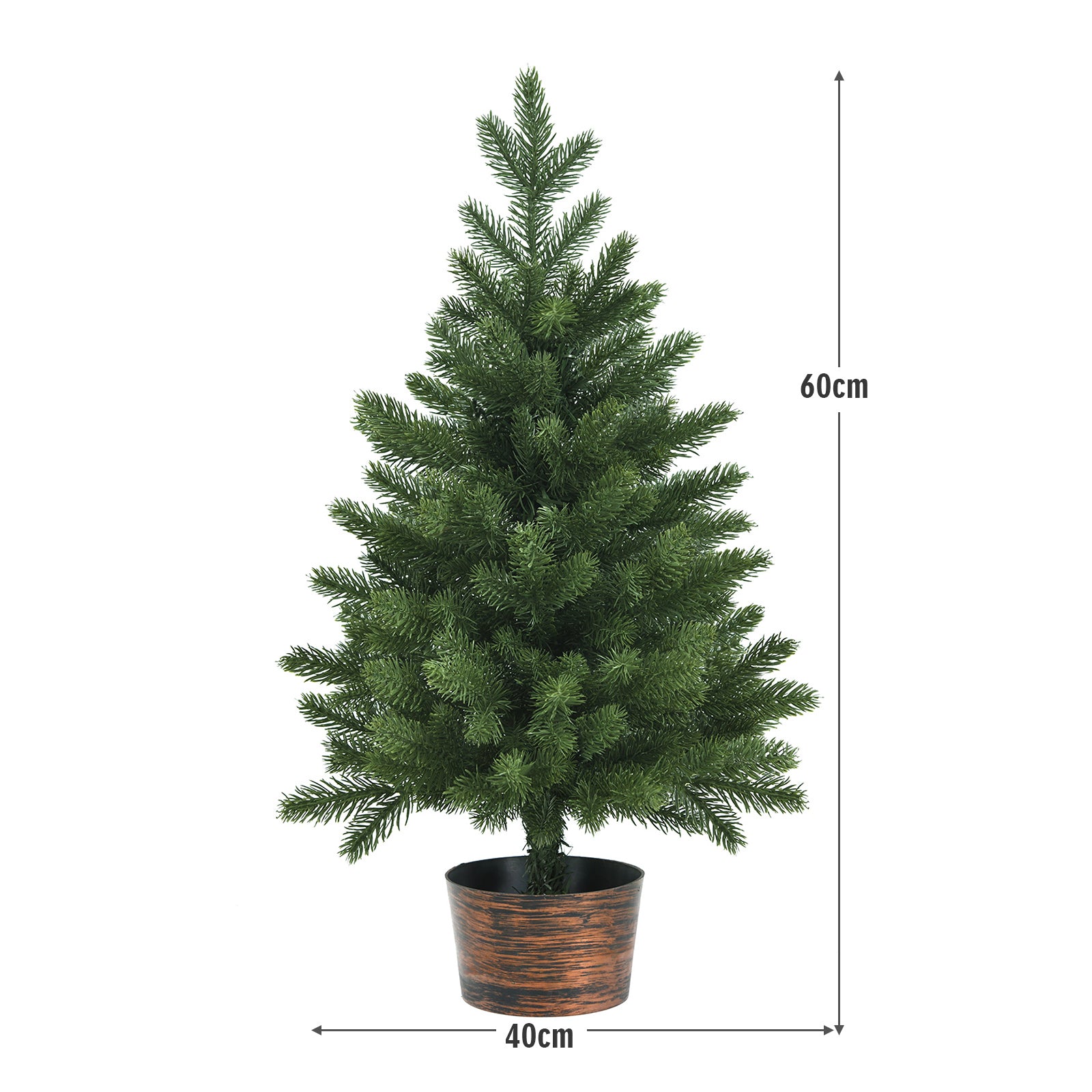 60cm Tabletop Artificial Christmas Tree Mini-Sized Decoration for Christmas