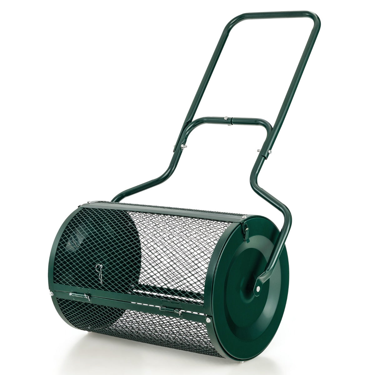 68cm Peat Moss Spreader with Upgrade Side Latches and U-shape Handle-Green