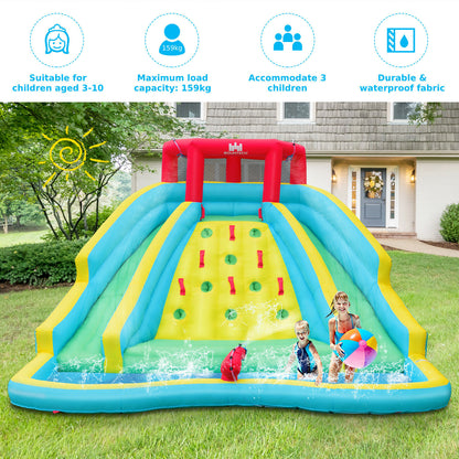 Inflatable Bouncy Water Castle with Double Water Slide