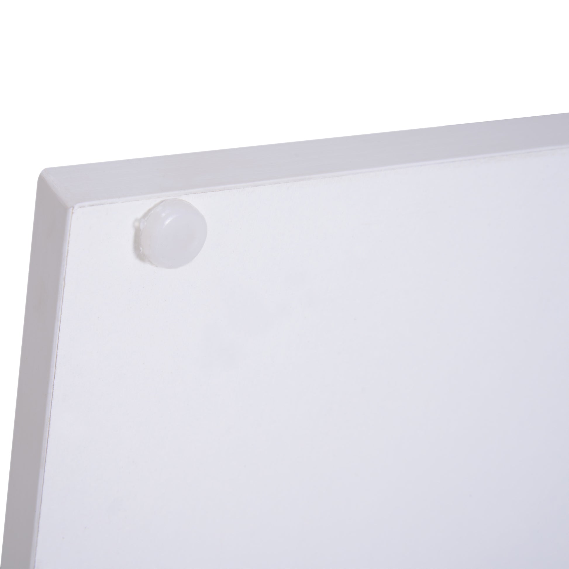 HOMCOM Modern Square 2 Tier Wood Coffee Side Table Storage Shelf Rack Living Room White