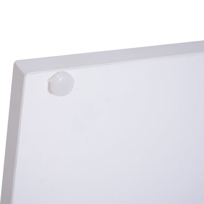 HOMCOM Modern Square 2 Tier Wood Coffee Side Table Storage Shelf Rack Living Room White