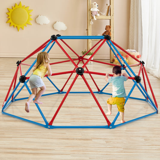 6FT Kids Geometric Dome Climber with Convenient Grip-Blue &amp; Red