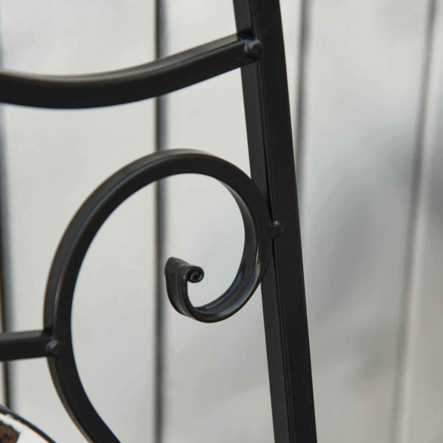 Outsunny Three-Piece Mosaic Bistro Table Set - Multicoloured