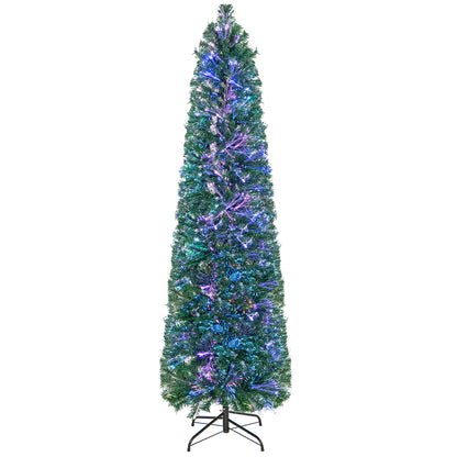 5/6 Feet Fiber Optic Artificial Christmas Tree with Branch Tips-6 ft