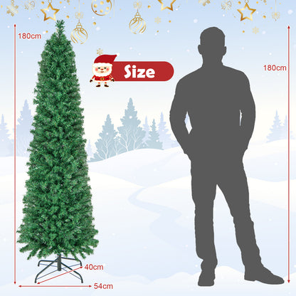 5/6 Feet Fiber Optic Artificial Christmas Tree with Branch Tips-6 ft