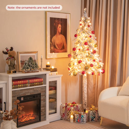 Slim Pencil Christmas Tree with Warm-White Incandescent Lights