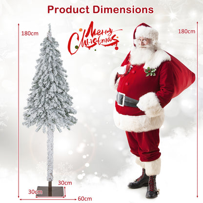 Slim Pencil Christmas Tree with Warm-White Incandescent Lights